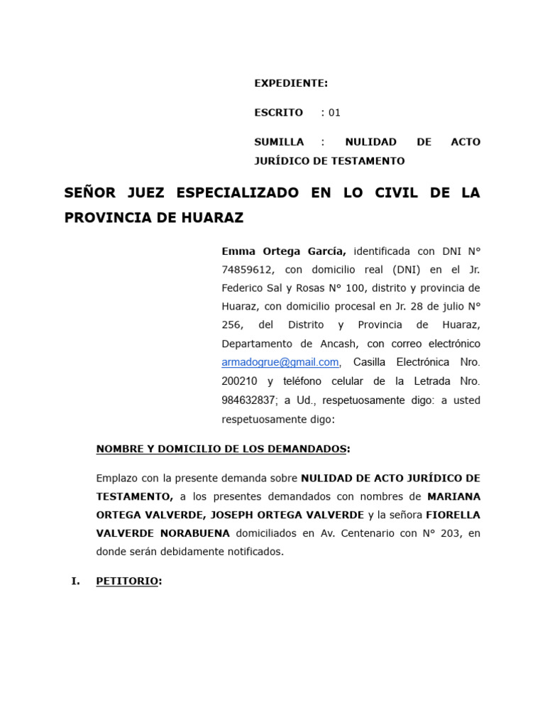 Demand A | PDF | Herencia | Aspectos legales de la muerte