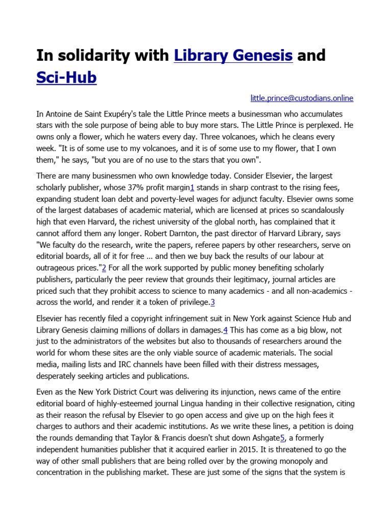The Fight for Open Access Knowledge | PDF | Elsevier