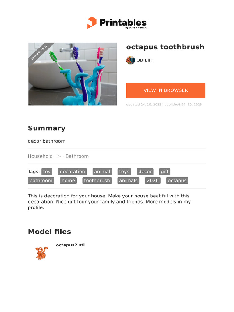 Octapus Toothbrush | PDF
