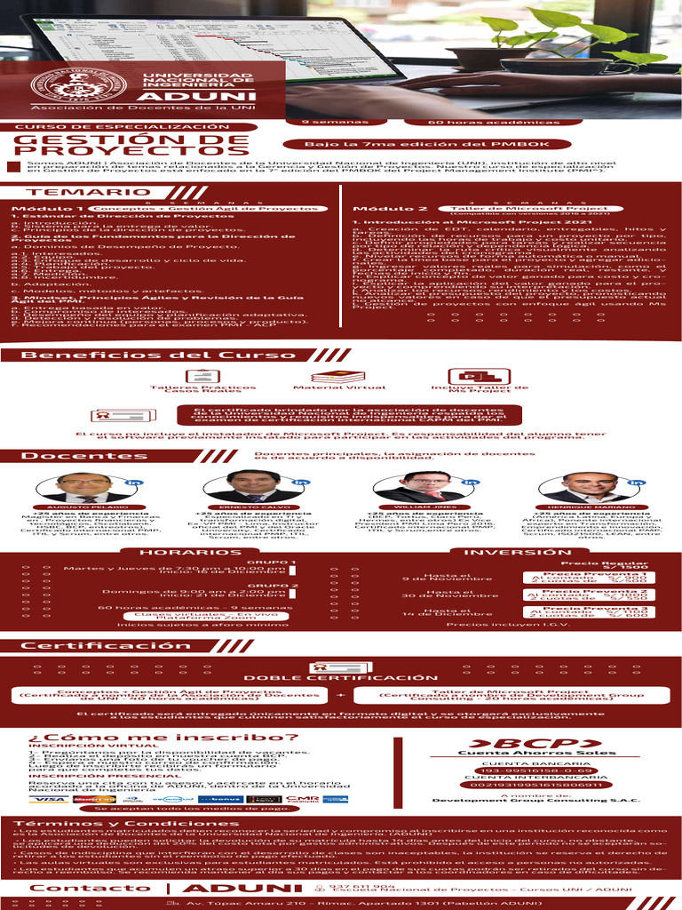 Curso de Especialización en Gestión de Proyectos | PDF | Gestión de ...