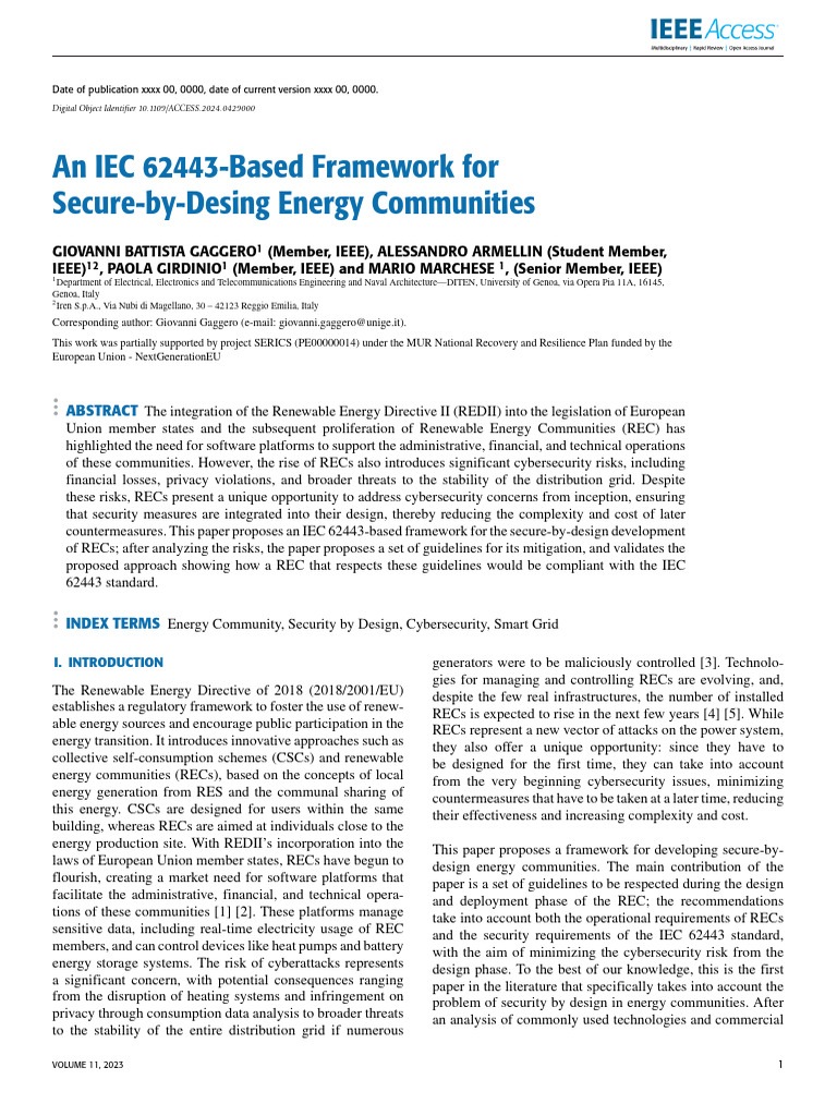 Secure-by-Design Framework for RECs | PDF | Computer Security | Security