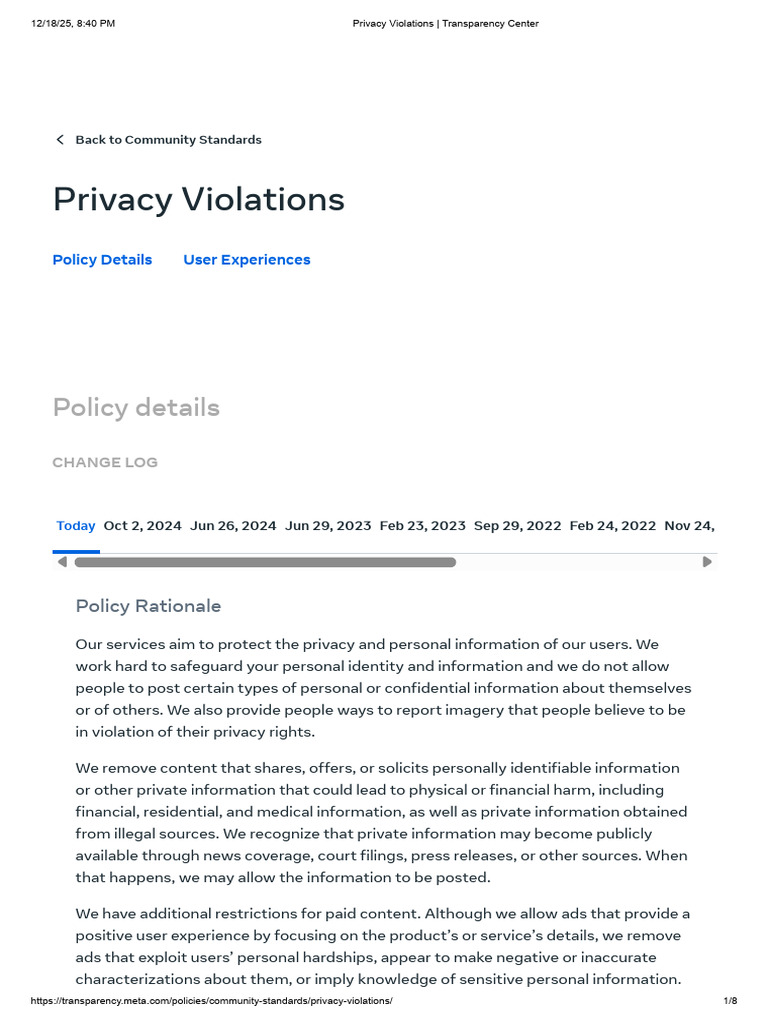 Privacy Violations Policy Overview | PDF | Identity Document | Privacy