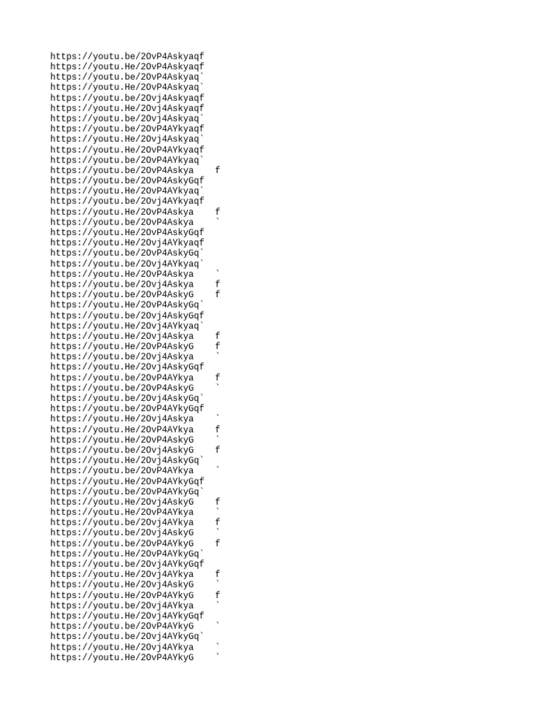 YouTube Video Links Compilation | PDF