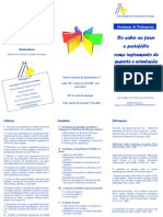 Do saber ao fazer o portefólio como instrumento de suporte e orientação