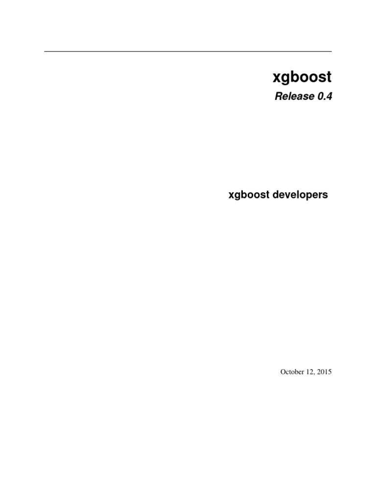Xgboost Docs | PDF | Parameter (Computer Programming) | Regression Analysis