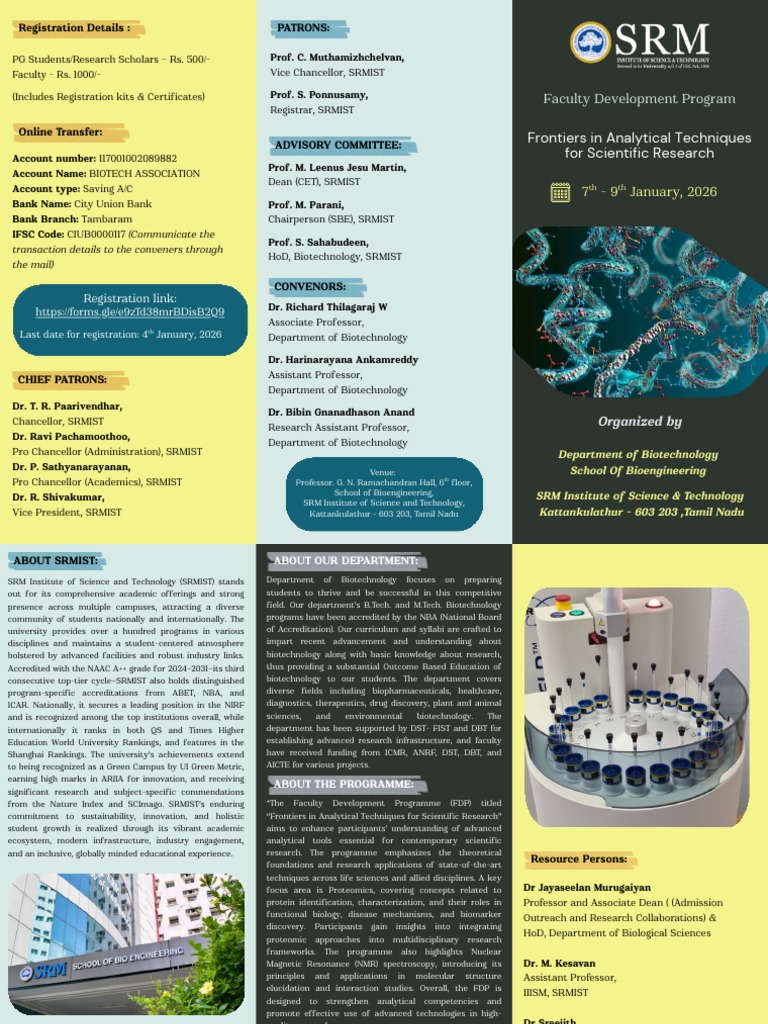 Faculty Development Program on Analytical Techniques | PDF | Proteomics ...