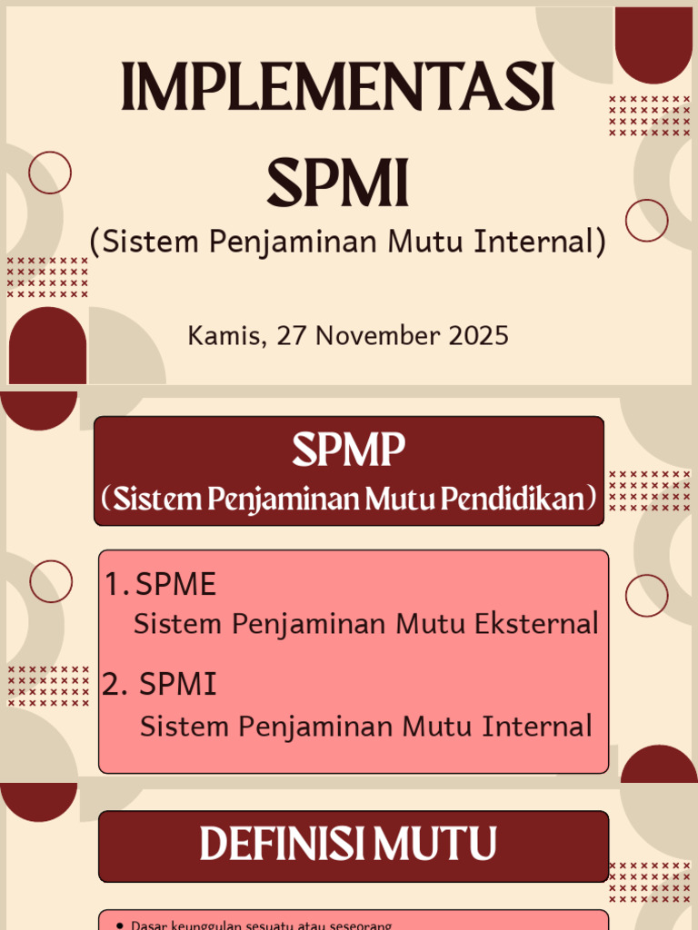 Implementasi SPMI untuk Peningkatan Mutu | PDF