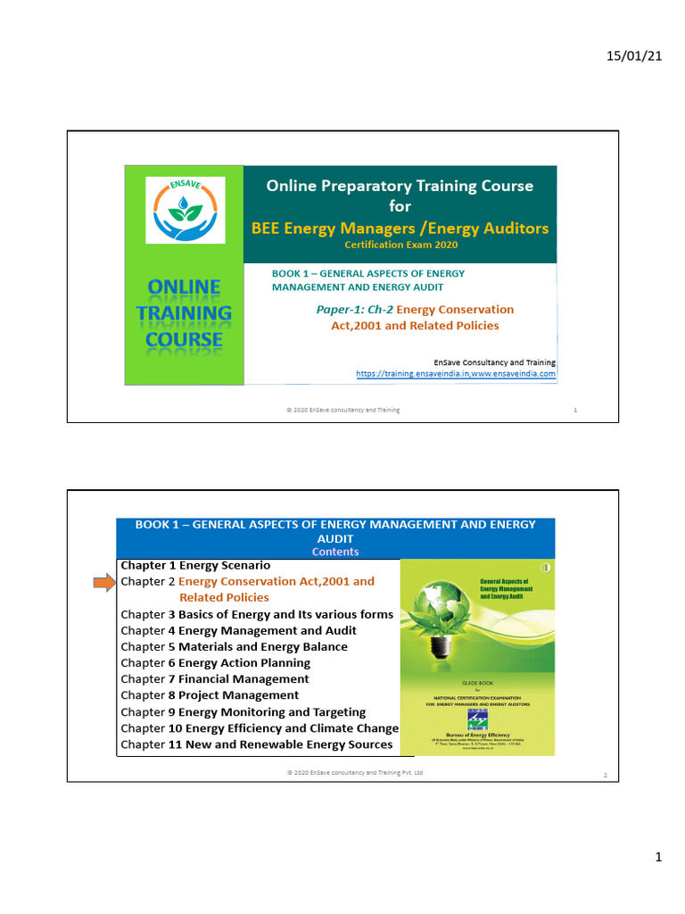 Energy Conservation Act Overview 2021 | PDF | Energy Conservation ...