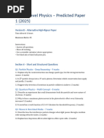 Physics 2026 Predicted Paper | PDF
