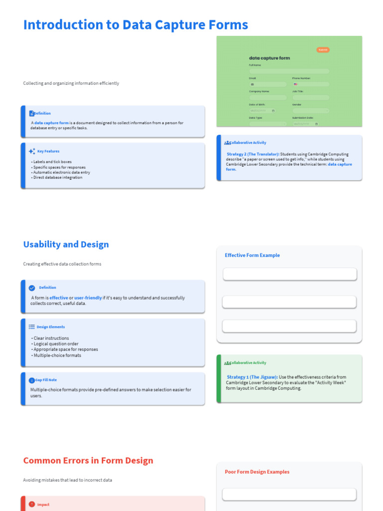 Data Capture Forms: Design & Usability Guide | PDF | Domain Name System ...
