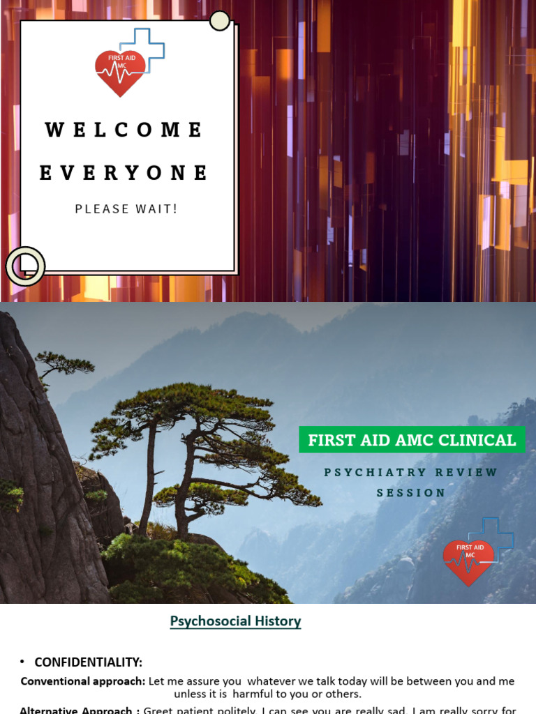 First Aid Psychiatry MSE Review Guide | PDF | Mental Health | Abnormal ...