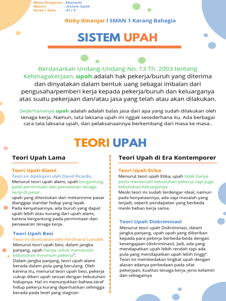Teori dan Sistem Upah dalam Ketenagakerjaan | PDF