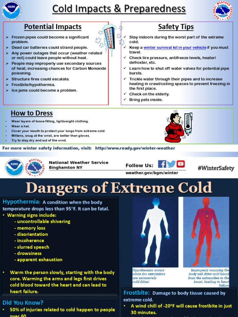 Extreme Cold Safety Tips BGM 1 | PDF | Hypothermia