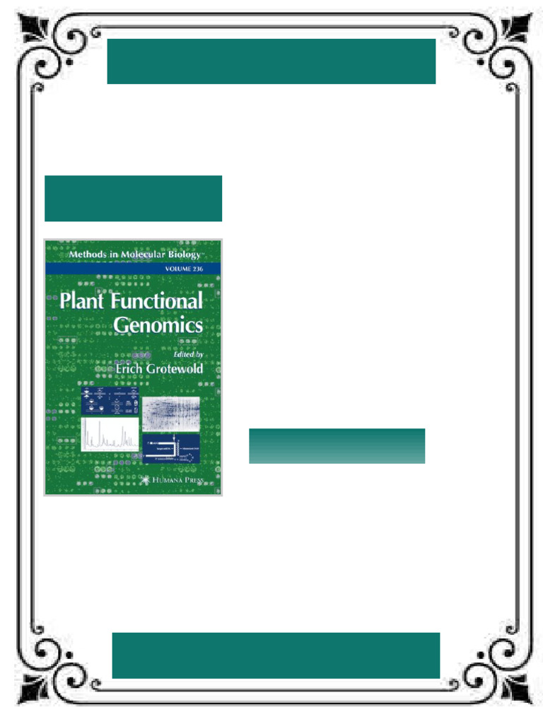 Plant Functional Genomics Methods and Protocols 1st Edition. Edition ...