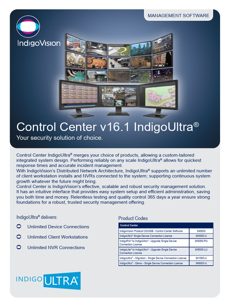 IndigoUltra® Control Center v16.1 Overview | PDF | Microsoft Windows ...