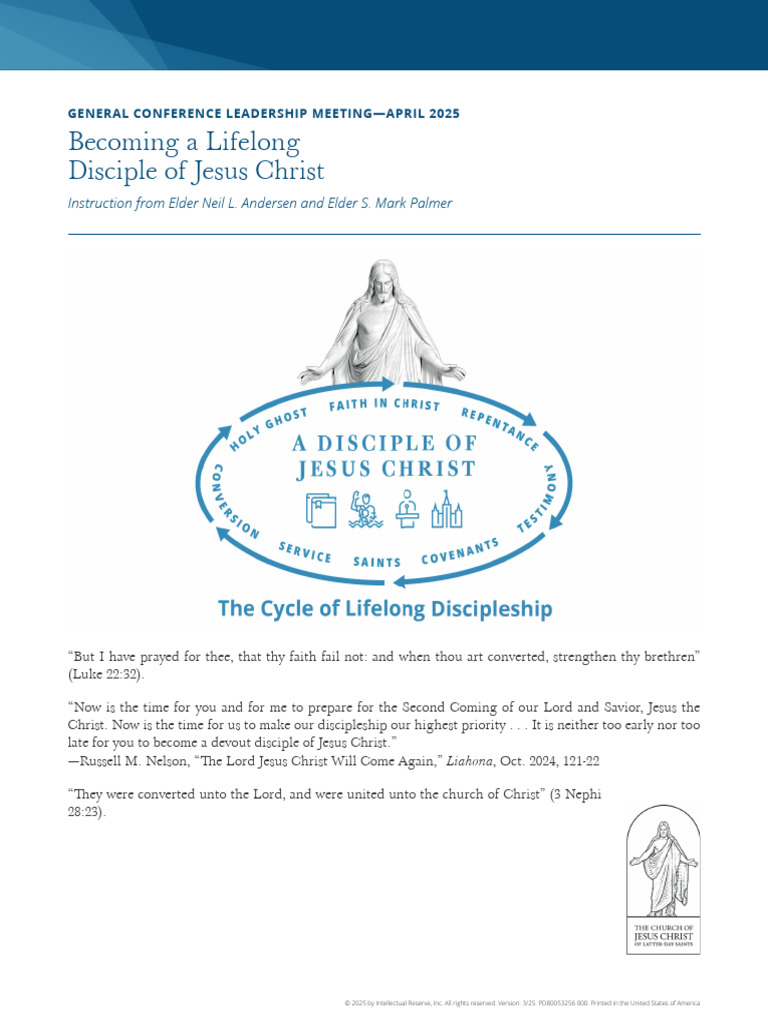 Becoming a Lifelong Disciple of Jesus Christ | PDF