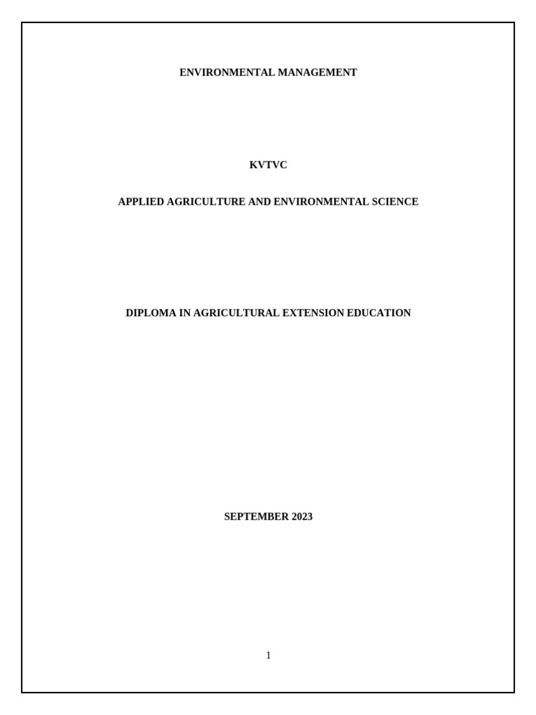 Introduction to Environmental Science | PDF | Climate Change ...