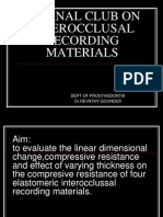 Interocclusal Recording Materialsppt