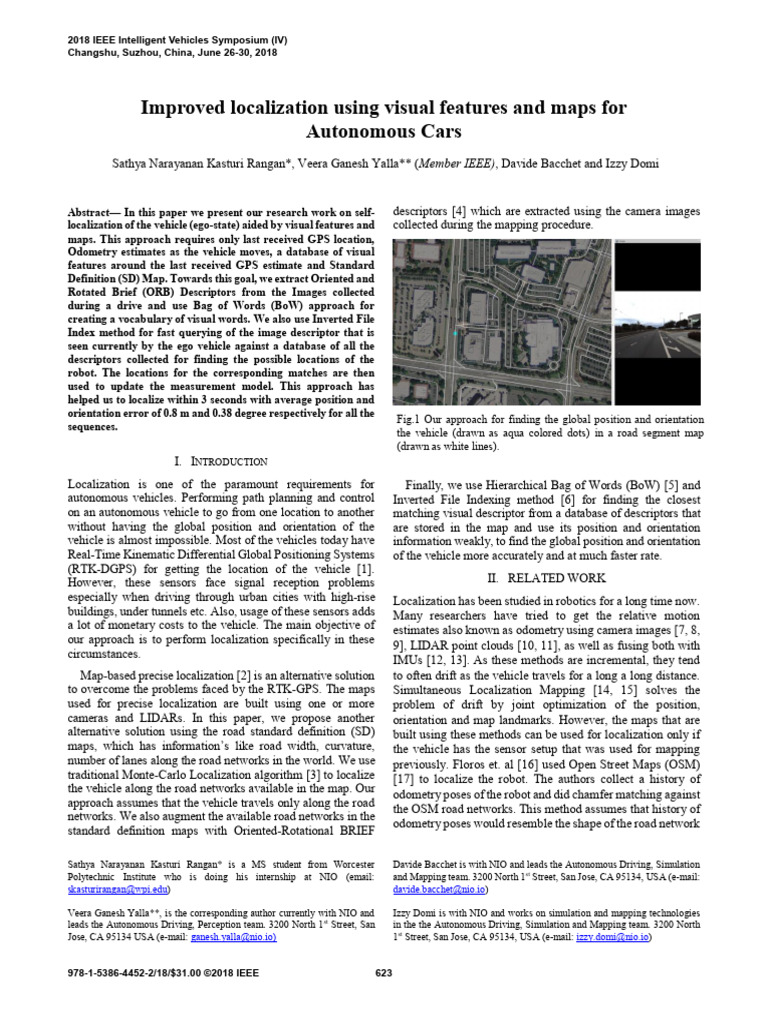 Visual-Based Vehicle Localization Methods | PDF | Lidar | Applied ...