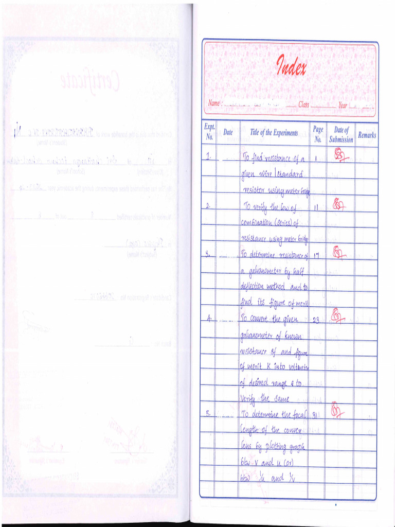 SR Phy Record Engineering 2025-26 | PDF