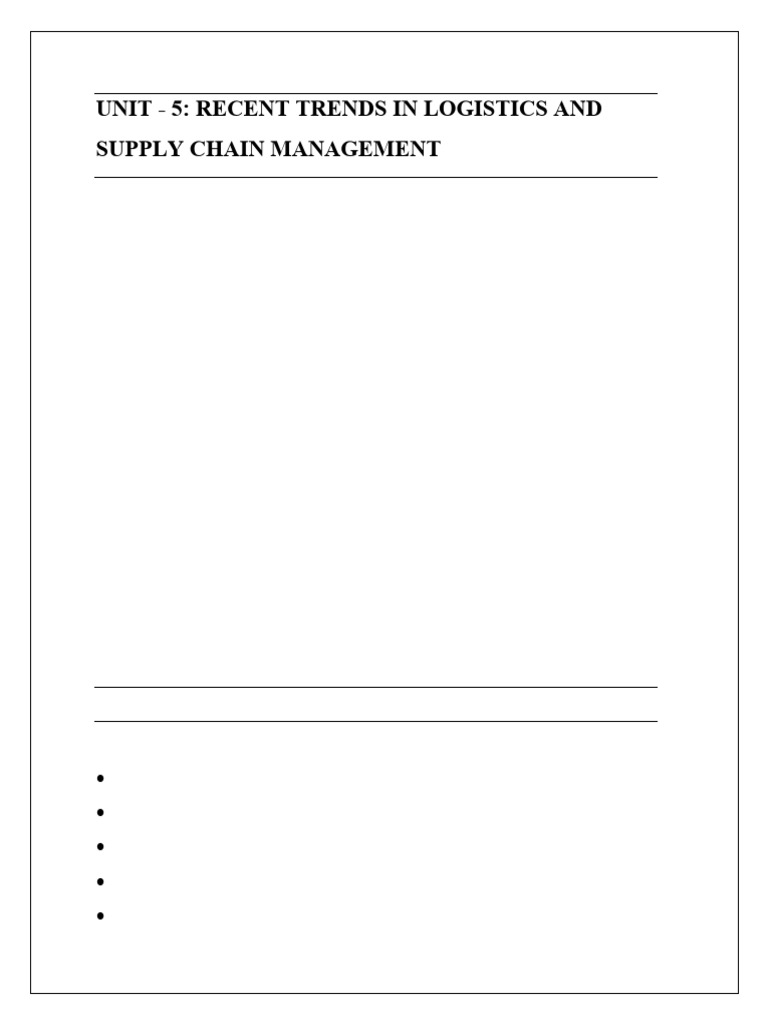 Trends in Logistics & Supply Chain Management | PDF | Logistics ...
