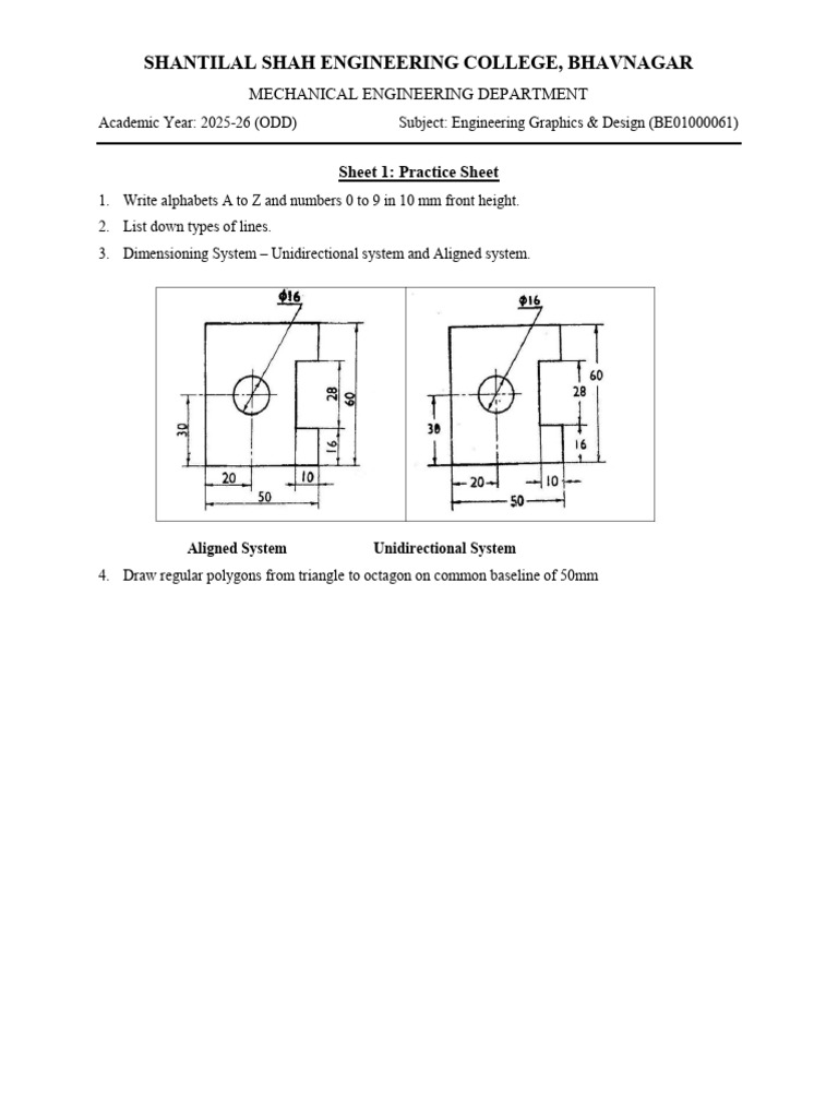 Engineering Graphics Practice Sheets | PDF | Ellipse | Euclidean Plane ...