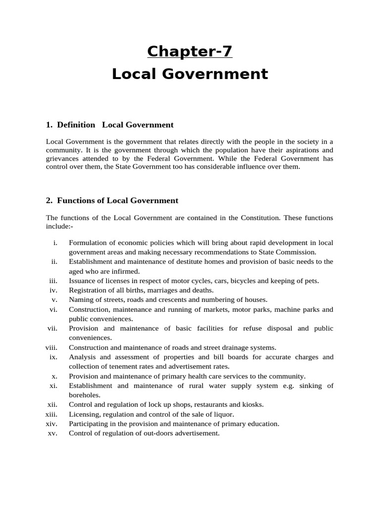 Functions and Finance of Local Government | PDF | Revenue | Government