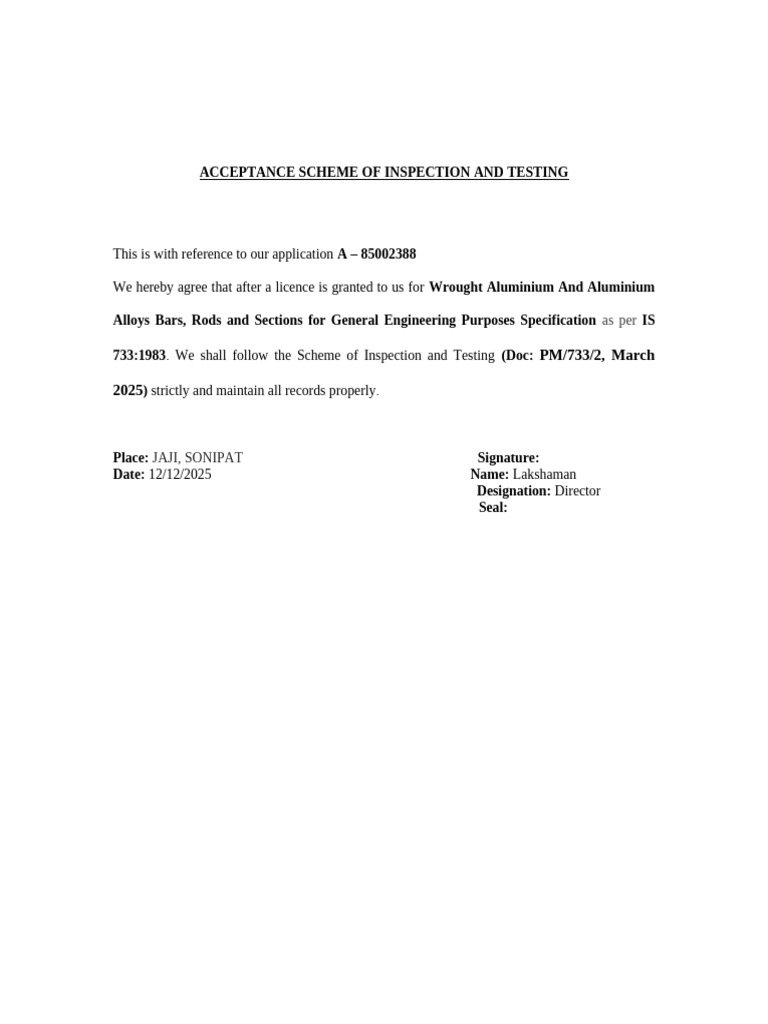 Accpetance of SIT | PDF