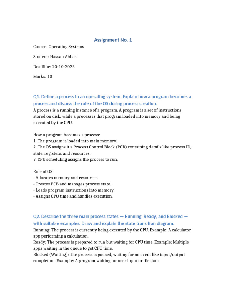 Understanding Processes in Operating Systems | PDF | Process (Computing ...