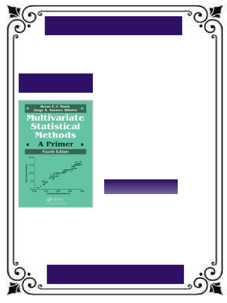 Multivariate Statistical Methods: A Primer, Fourth Edition Bryan F.J ...