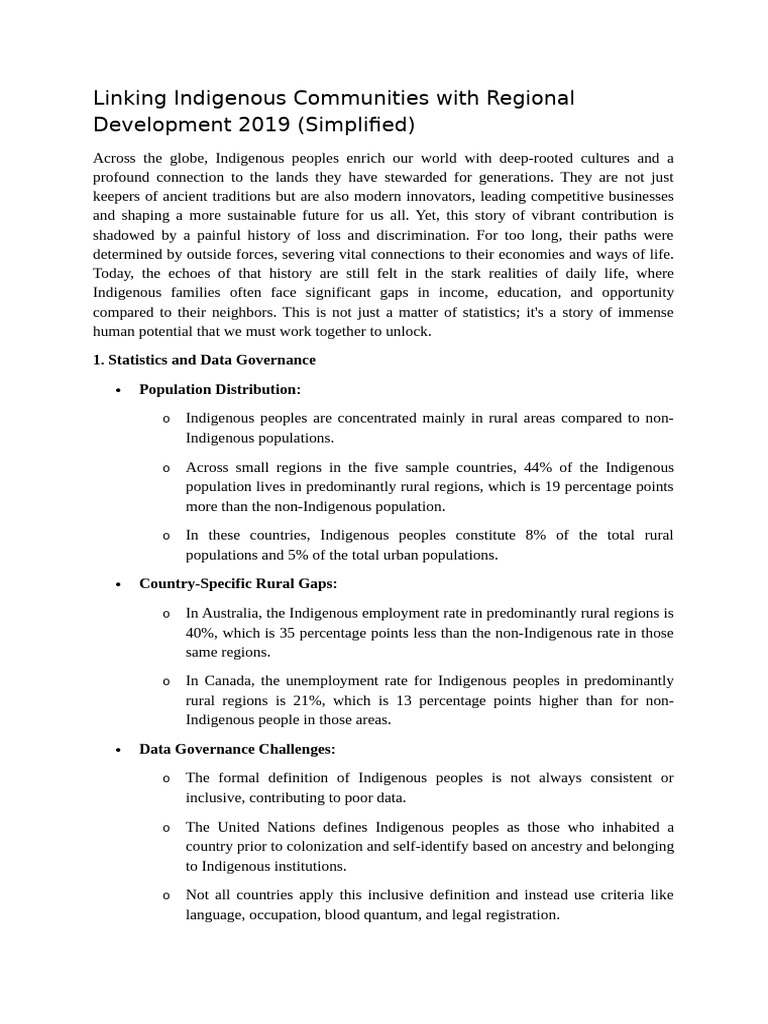 Linking Indigenous Communities With Regional Development 2019 | PDF ...