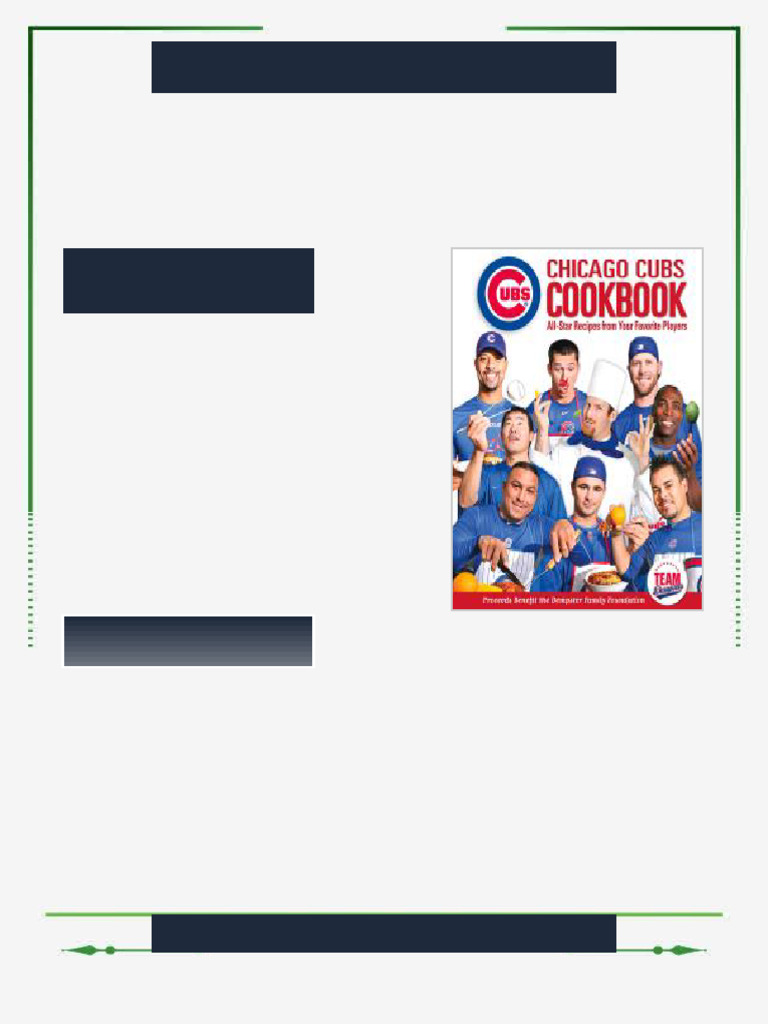 Chicago Cubs Cookbook All Star Recipes from Your Favorite Players 1st
