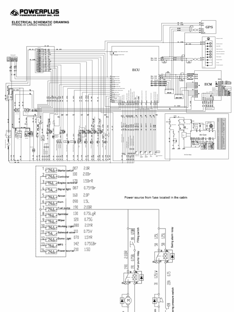 PP600E-XI Electrical Schematic Drawing | PDF