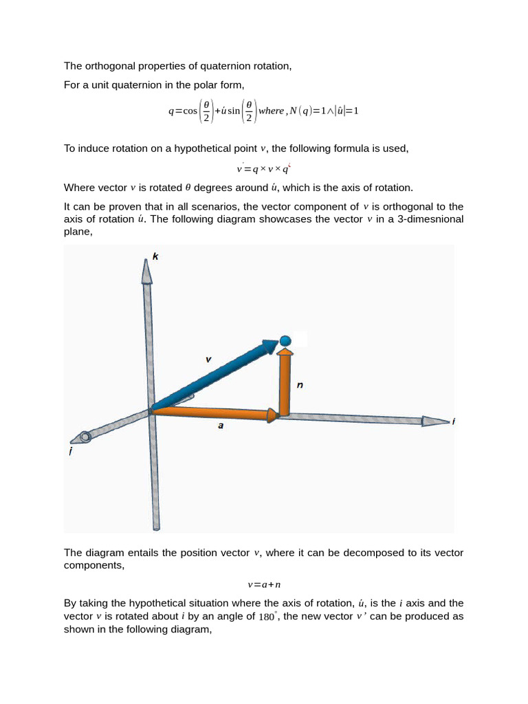 Quaternion Rotation and Orthogonality | PDF | Rotation | Coordinate System