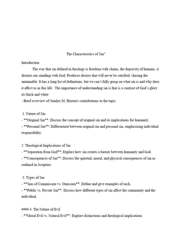 Understanding the Nature of Sin | PDF | Sin | Original Sin