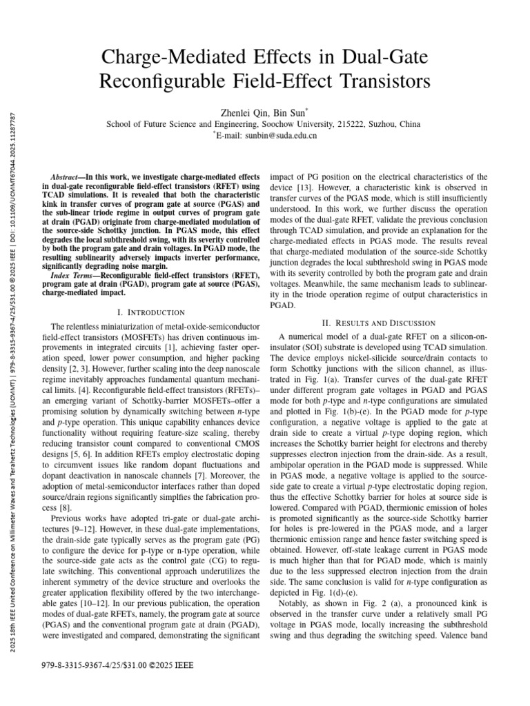 Charge-Mediated Effects in Dual-Gate Reconfigurable Field-Effect ...