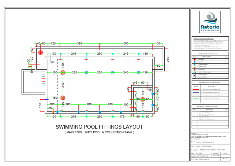 Cocoon Villa 10.0mx5.0m Infinity Pool Fittings Layout.rev.01 | PDF ...