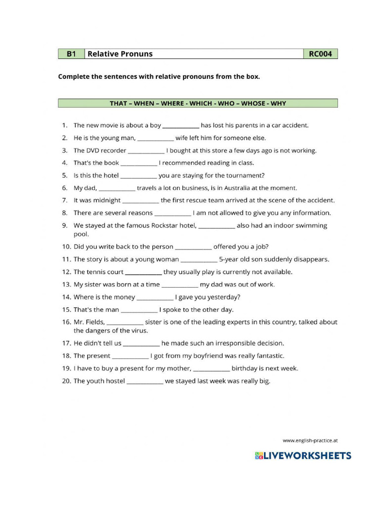 Relative C Exercises | PDF