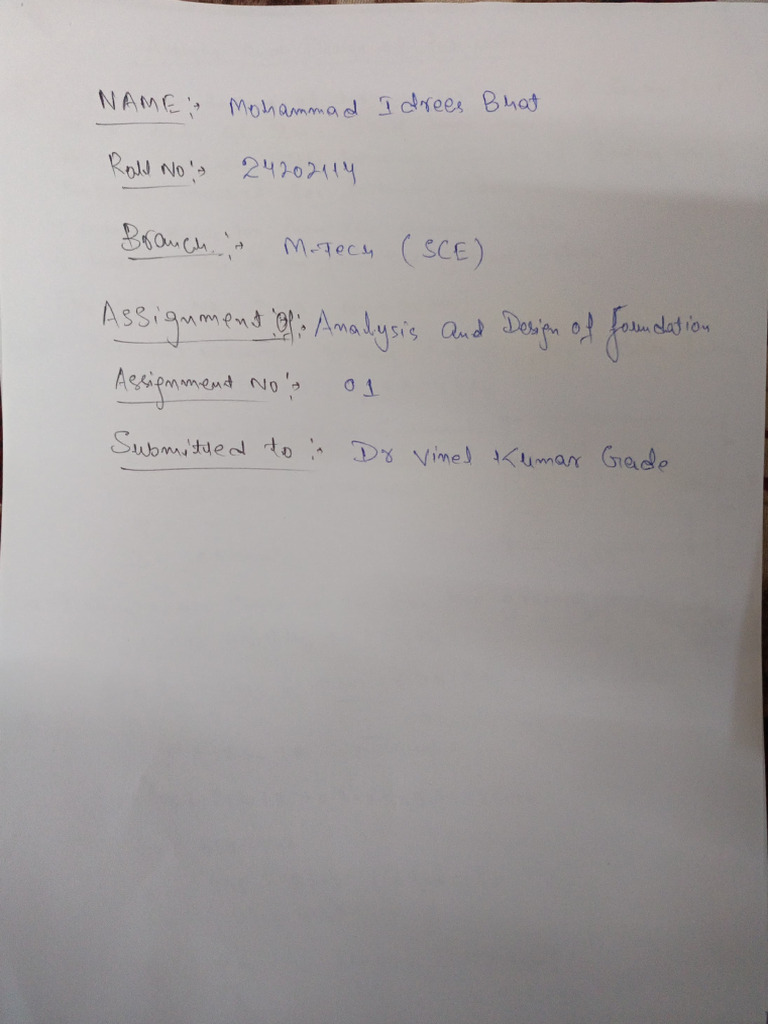 Assignment No 1 | PDF