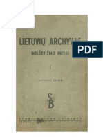 Lietuvių Archyvas Bolševizmo Metai I