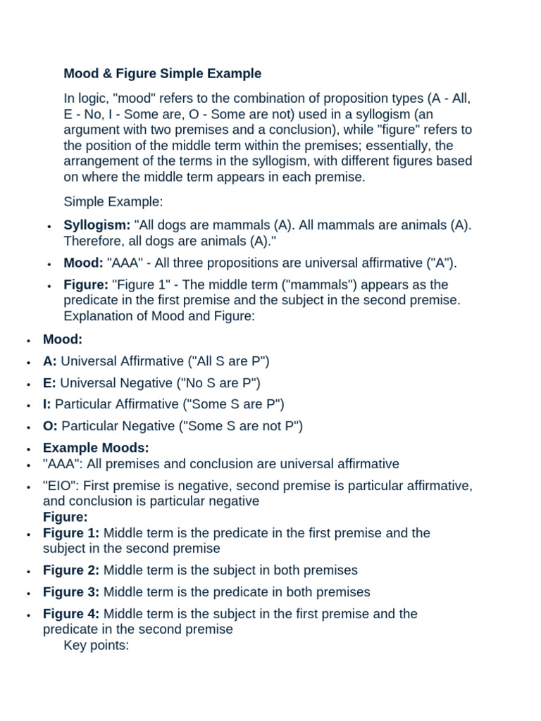 Understanding Mood and Figure in Syllogisms | PDF | Deductive Reasoning ...