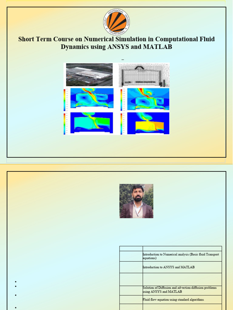 CFD Simulation Course with ANSYS & MATLAB | PDF | Computational Fluid ...