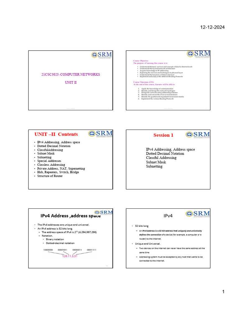 Cloud Computing and IPv4 Addressing Guide | PDF | Internet Protocols ...