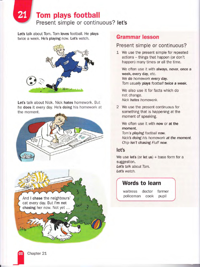 Present Simple vs. Continuous Grammar Guide | PDF