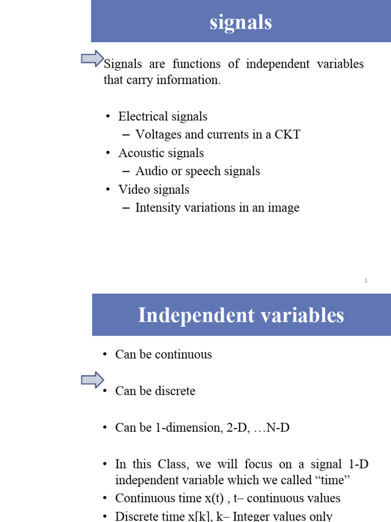 Understanding Signals and Their Types | PDF | Phase (Waves) | Discrete ...