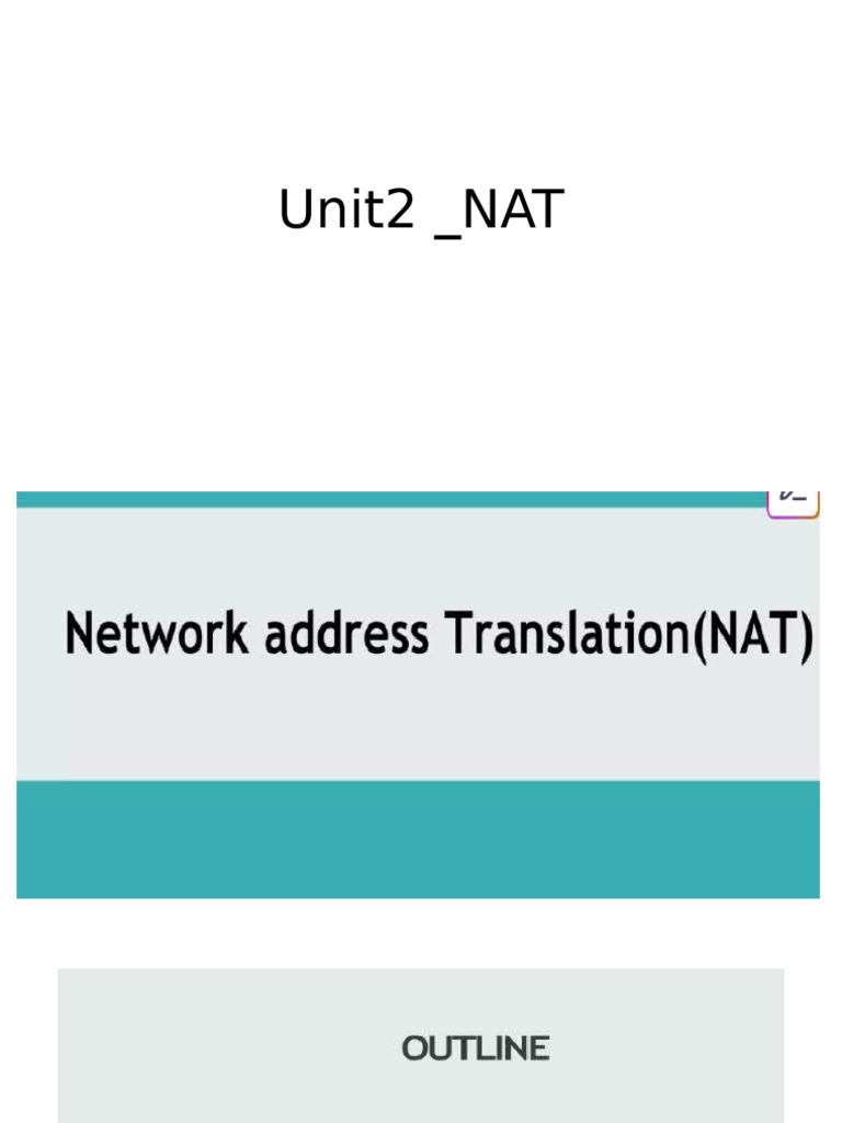 Unit2 - NAT | PDF