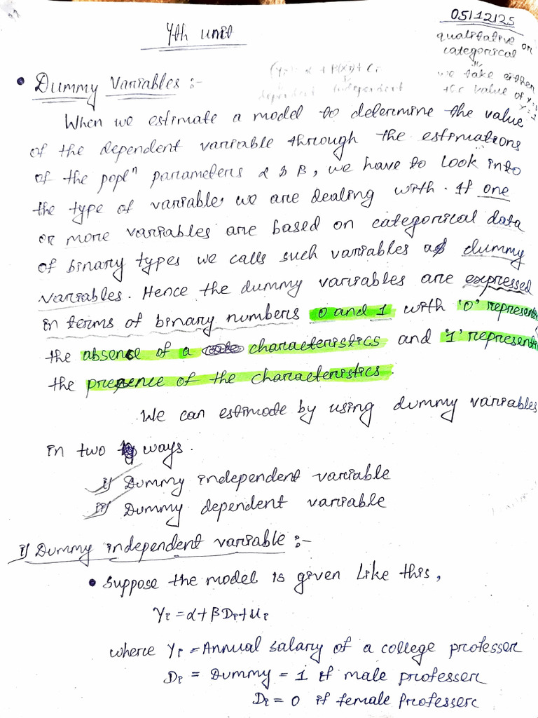 Dummy Variable | PDF