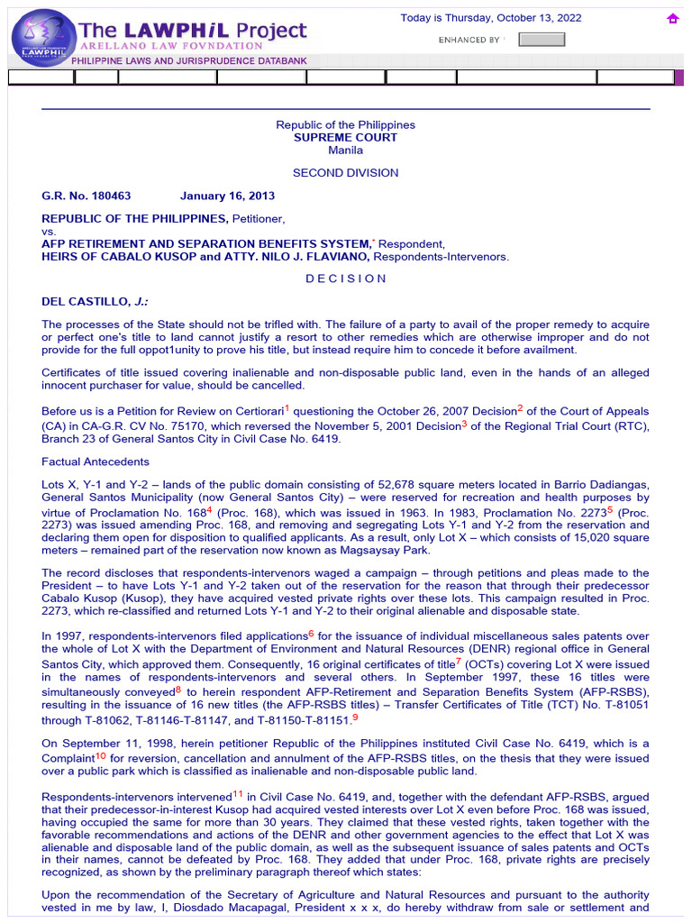 Supreme Court Ruling on Land Title Dispute | PDF | Property | Patent