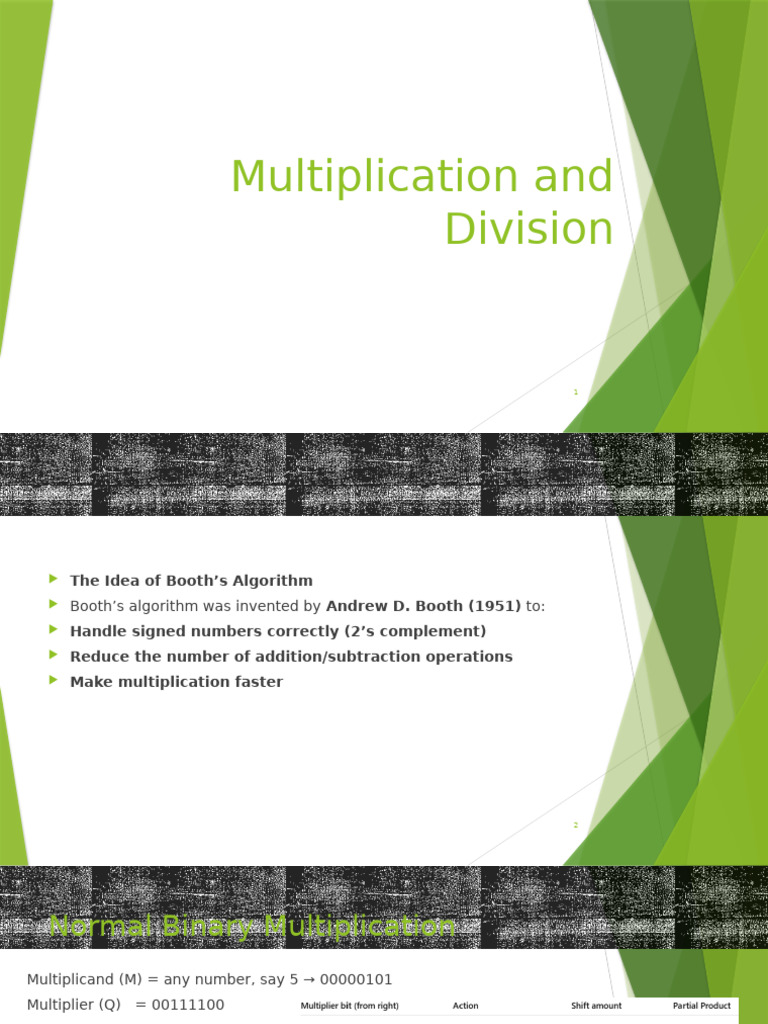 Booth's Algorithm for Multiplication & Division | PDF | Multiplication ...
