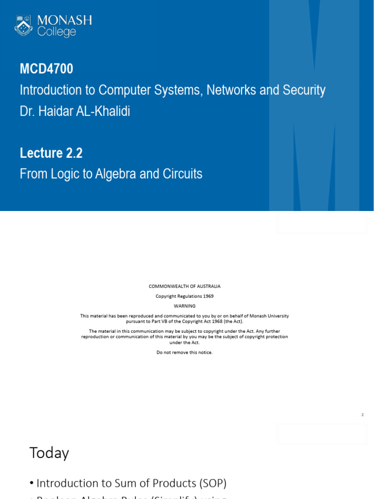 Boolean Algebra and Circuit Design Basics | PDF | Mathematics ...